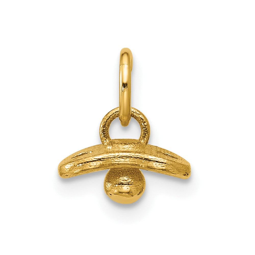 14K Gelbgold Poliert Baby Binky Anhänger