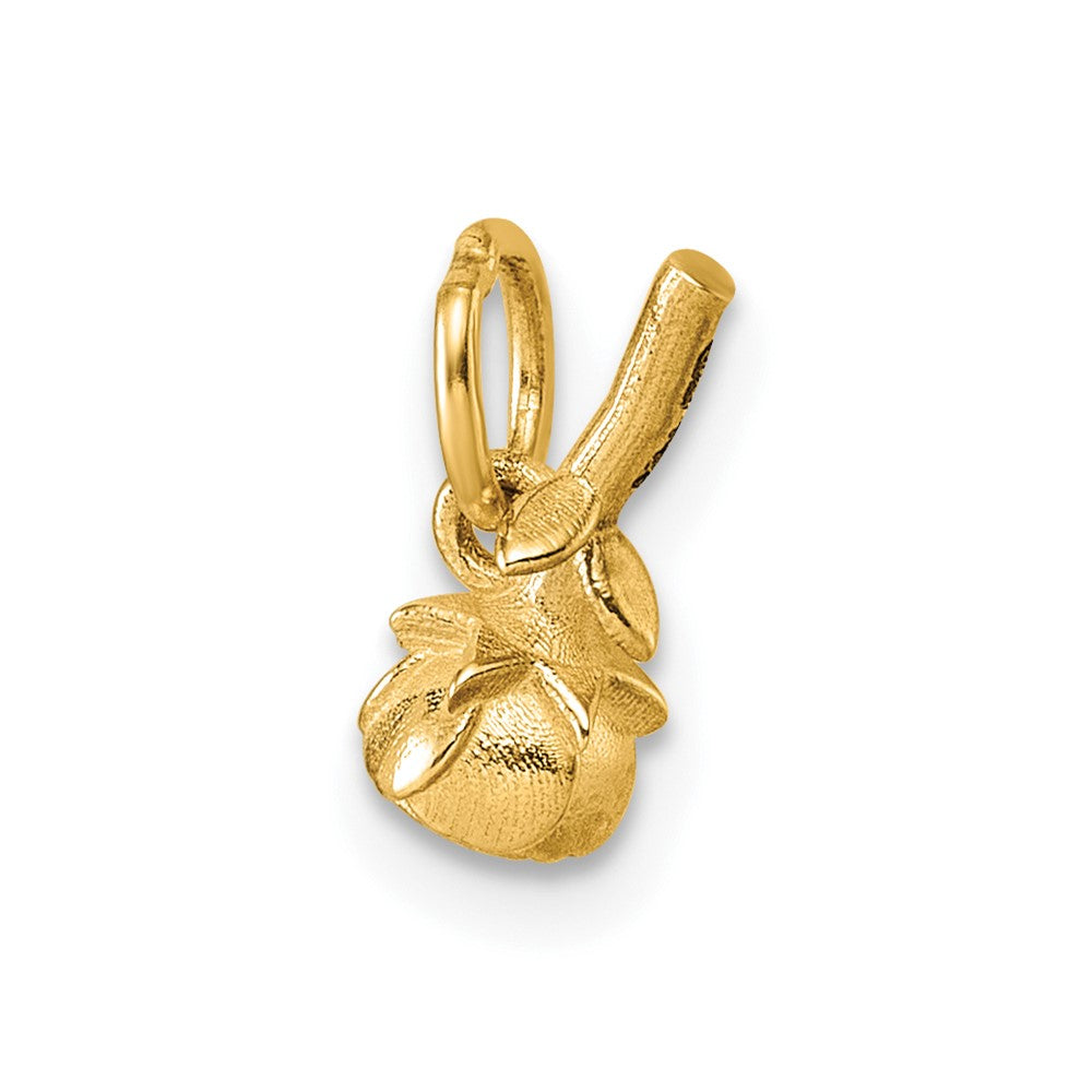 14K Gelbgold Poliert Rose Blume Anhänger