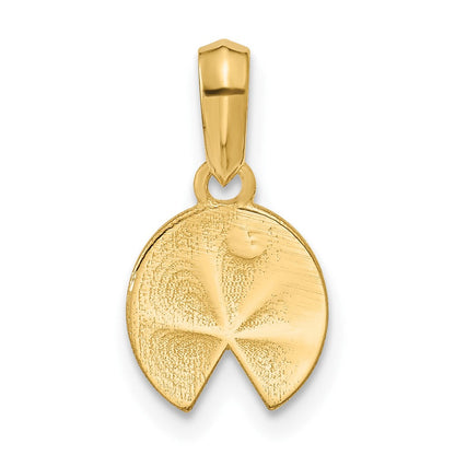 14K Gelbgold Poliert Lilie Pad Anhänger