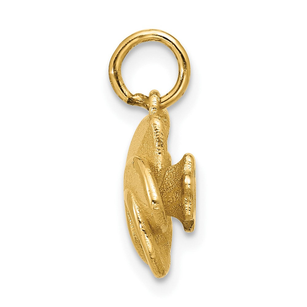 14K Gelbgold Poliert Daffodil Blume Anhänger