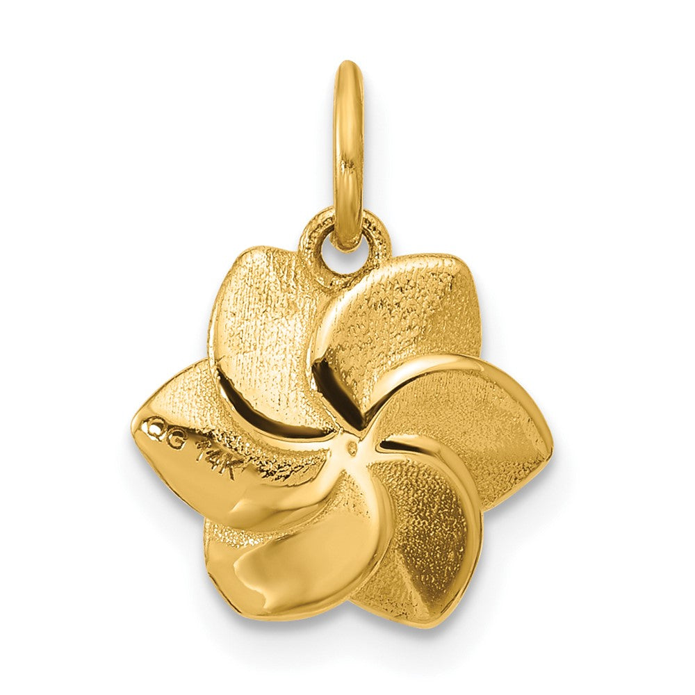 14K Gelbgold Poliert Daffodil Blume Anhänger