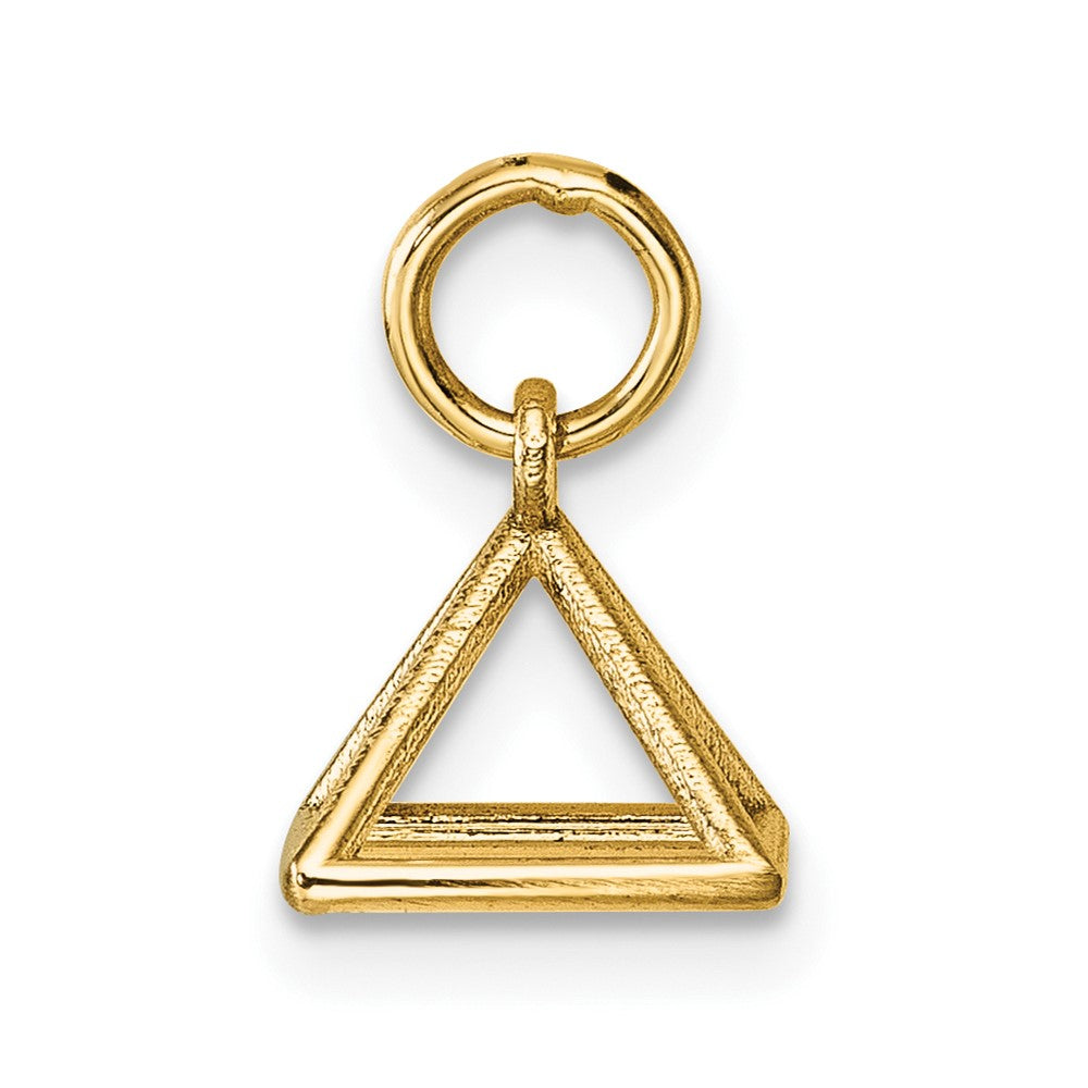 14K Gelbgold Poliert Rectangular Pyramid Form Anhänger