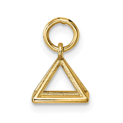 14K Gelbgold Poliert Rectangular Pyramid Form Anhänger