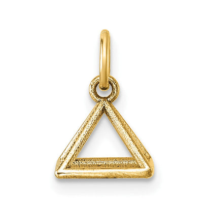 14K Gelbgold Poliert Rectangular Pyramid Form Anhänger