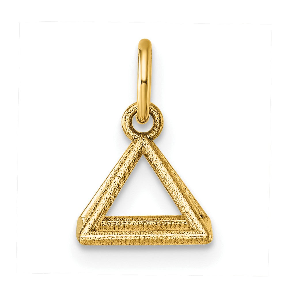 14K Gelbgold Poliert Rectangular Pyramid Form Anhänger