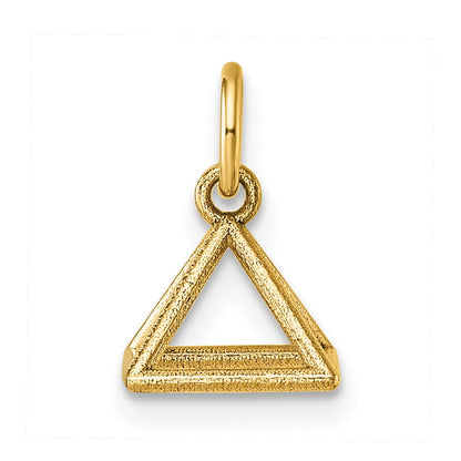 14K Gelbgold Poliert Rectangular Pyramid Form Anhänger