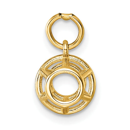 14K Gelbgold Poliert Pentagonal Form Anhänger