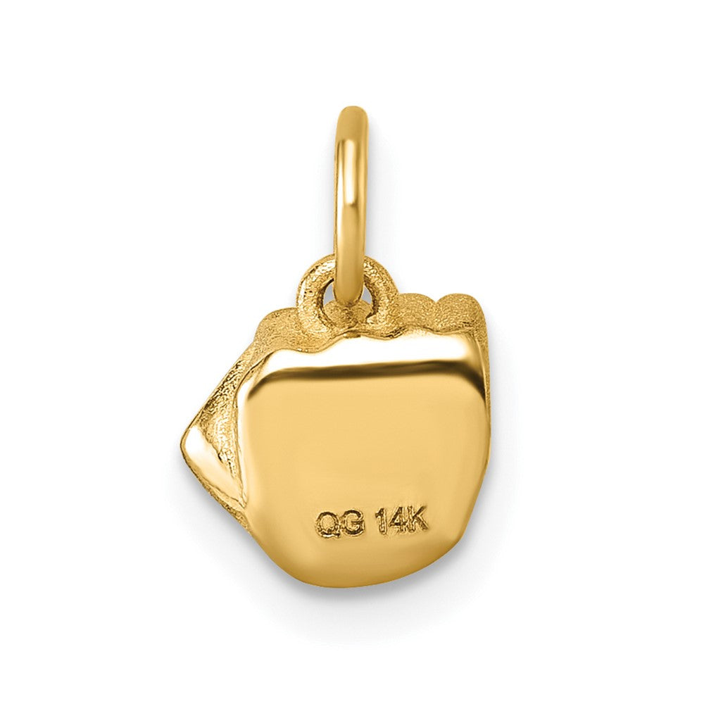 14K Gelbgold Poliert Fist Hand Anhänger