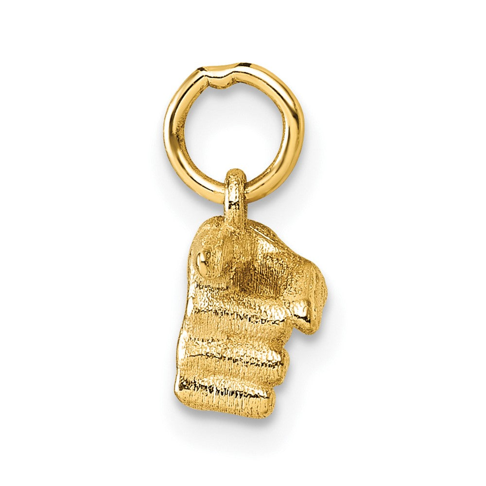 14K Gelbgold Poliert 1-finger Point Hand Anhänger