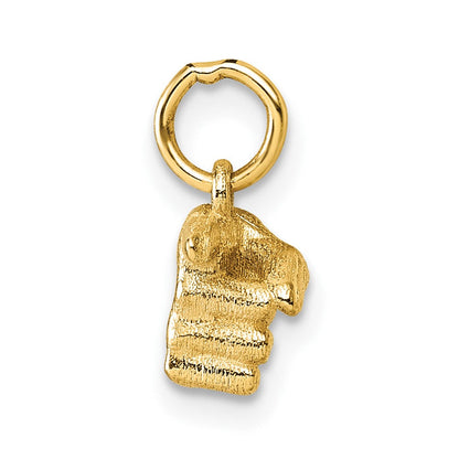 14K Gelbgold Poliert 1-finger Point Hand Anhänger