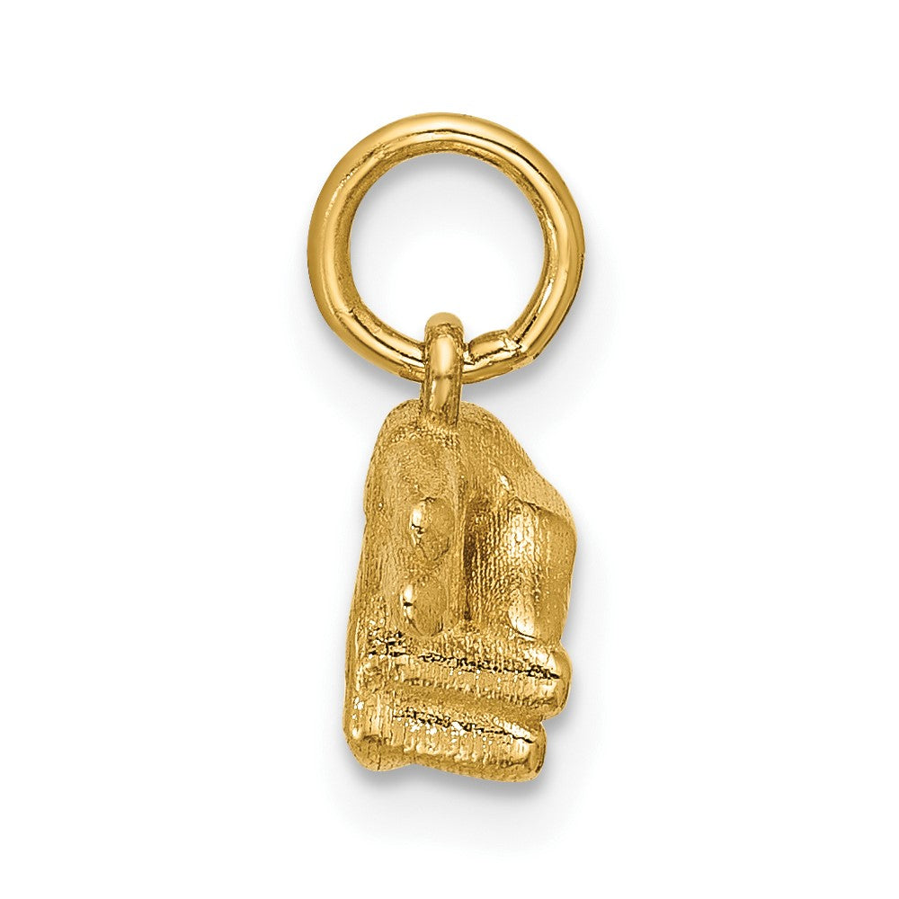 14K Gelbgold Poliert 2-finger Point Hand Anhänger