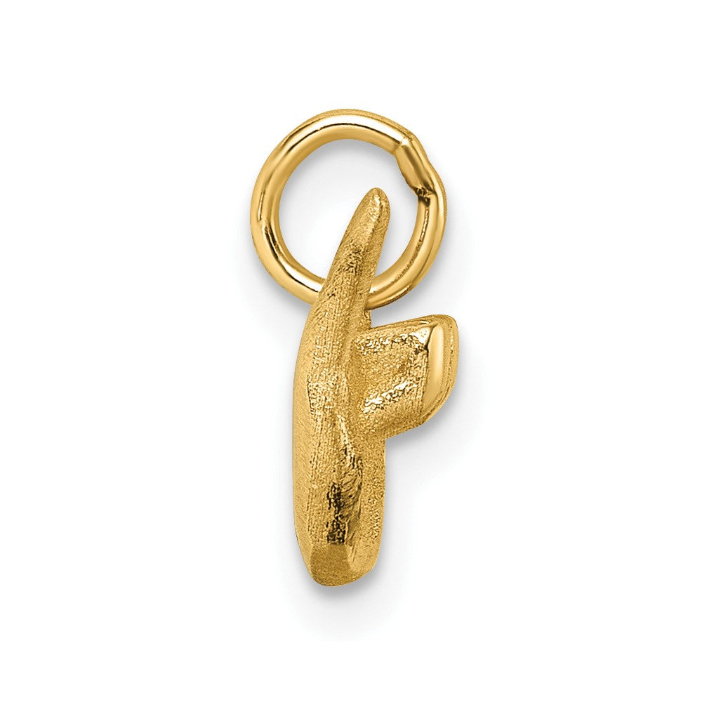 14K Gelbgold Poliert Shaka Hang Loose Hand Anhänger