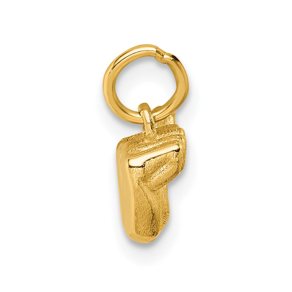 14K Gelbgold American Zeichen Language Alphabet Fingerspelling Zeichen Anhänger