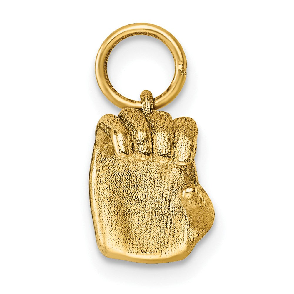 14K Gelbgold American Zeichen Language Alphabet Fingerspelling Zeichen C Anhänger