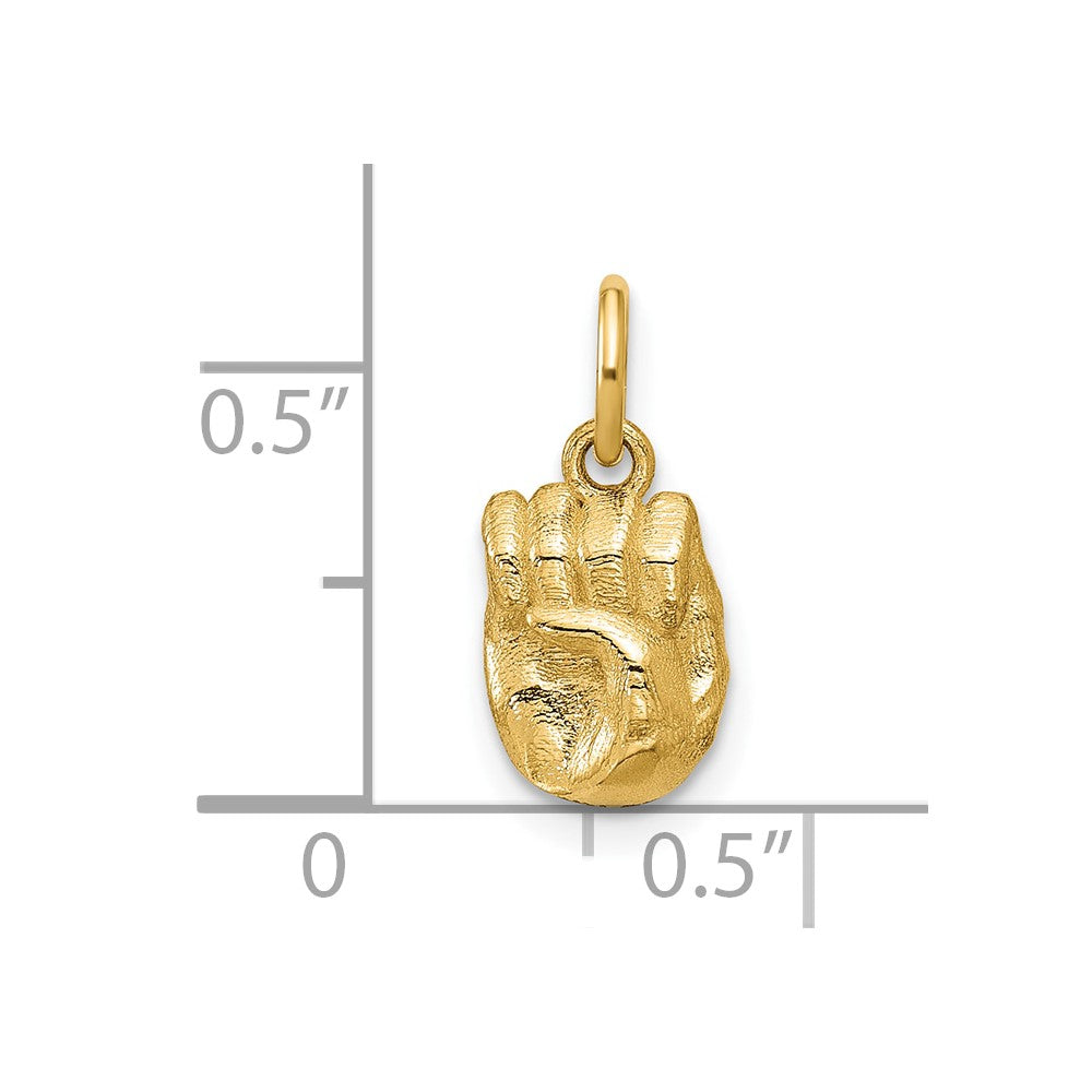 14K Gelbgold American Zeichen Language Alphabet Fingerspelling Zeichen E Anhänger