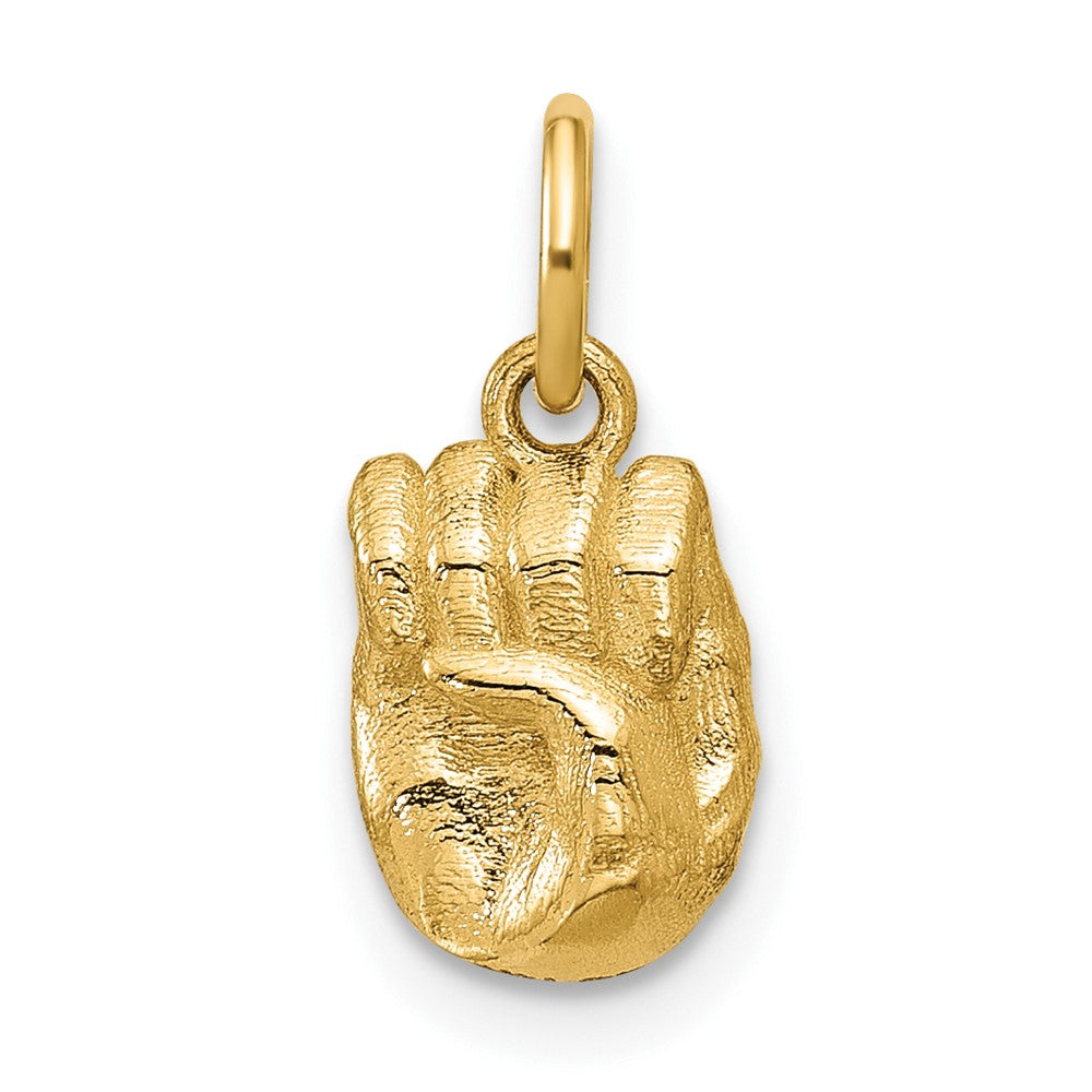14K Gelbgold American Zeichen Language Alphabet Fingerspelling Zeichen E Anhänger
