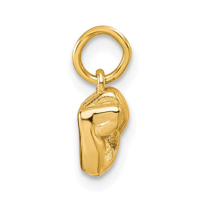 14K Gelbgold American Zeichen Language Alphabet Fingerspelling Zeichen M Anhänger