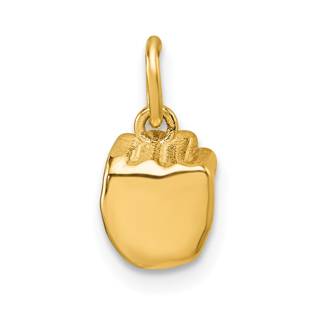 14K Gelbgold American Zeichen Language Alphabet Fingerspelling Zeichen M Anhänger