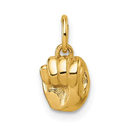 14K Gelbgold American Zeichen Language Alphabet Fingerspelling Zeichen M Anhänger