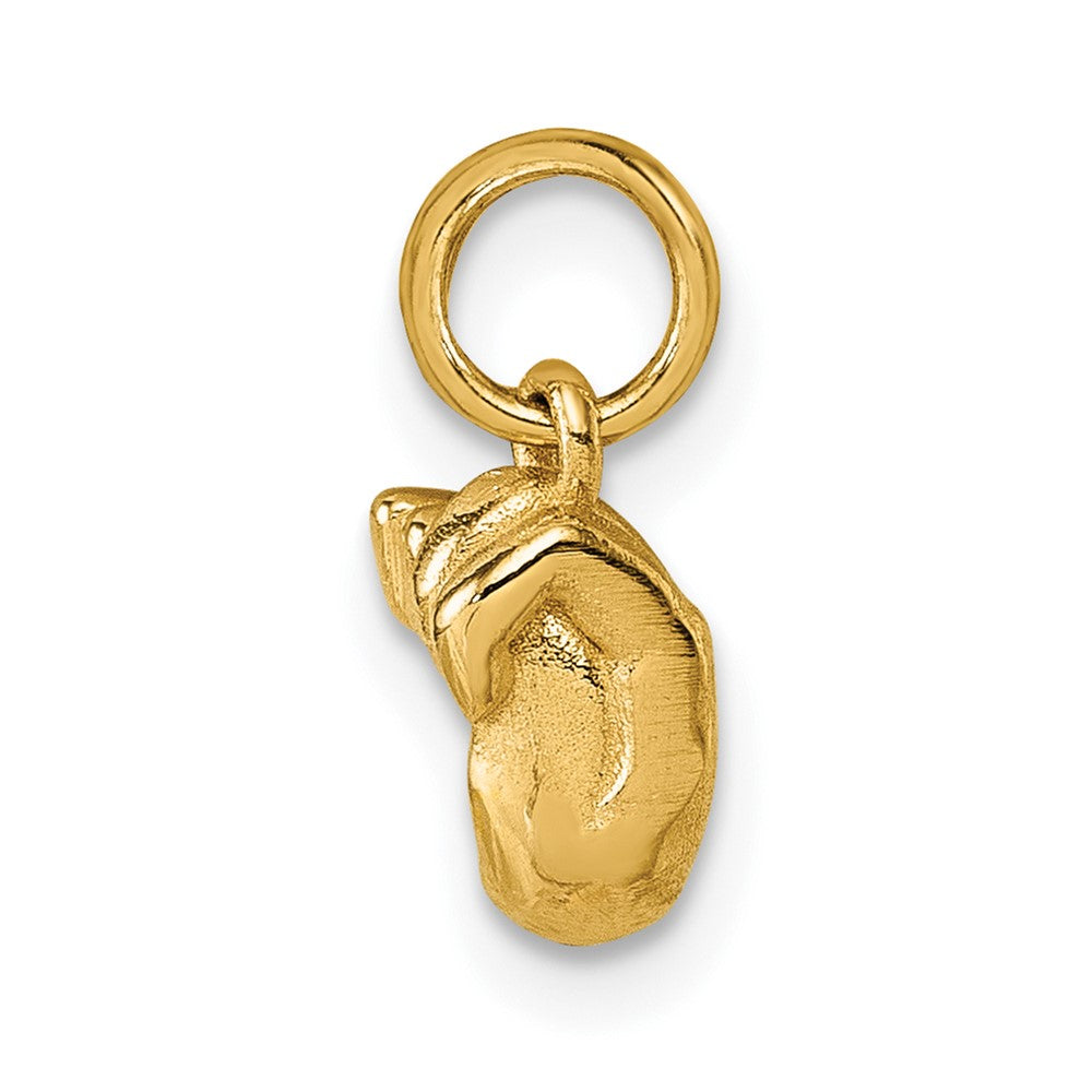 14K Gelbgold American Zeichen Language Alphabet Fingerspelling Zeichen N Anhänger