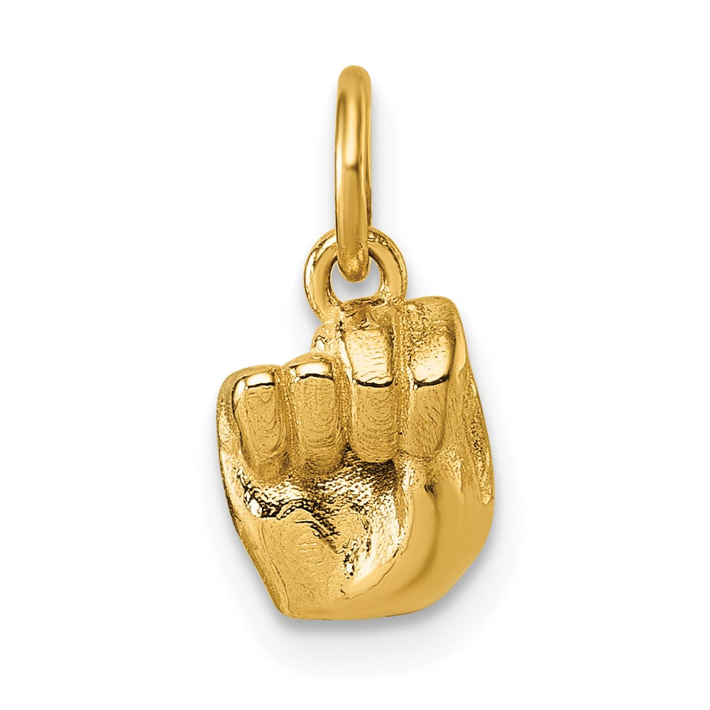 14K Gelbgold American Zeichen Language Alphabet Fingerspelling Zeichen N Anhänger