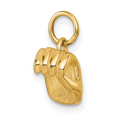 14K Gelbgold American Zeichen Language Alphabet Fingerspelling Zeichen O Anhänger