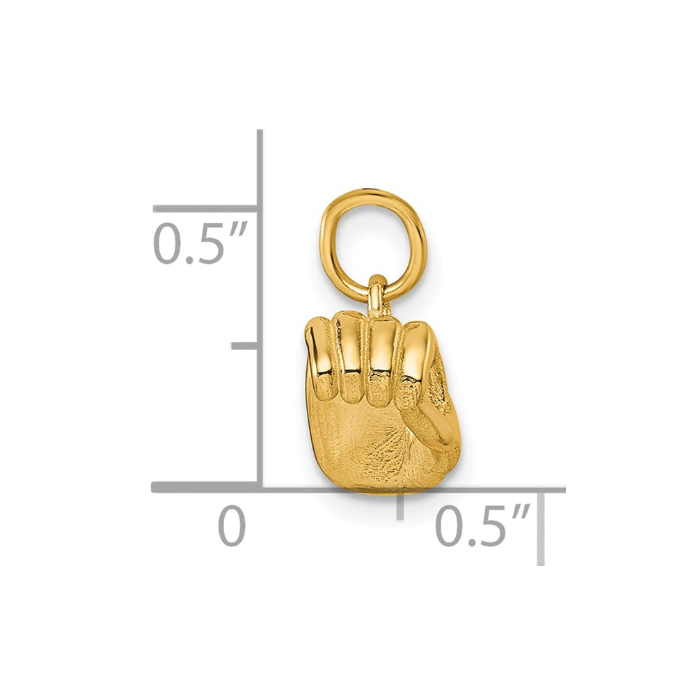 14K Gelbgold American Zeichen Language Alphabet Fingerspelling Zeichen O Anhänger