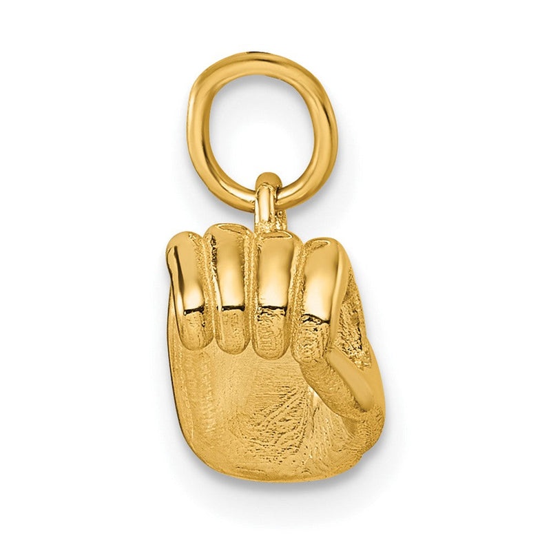 14K Gelbgold American Zeichen Language Alphabet Fingerspelling Zeichen O Anhänger