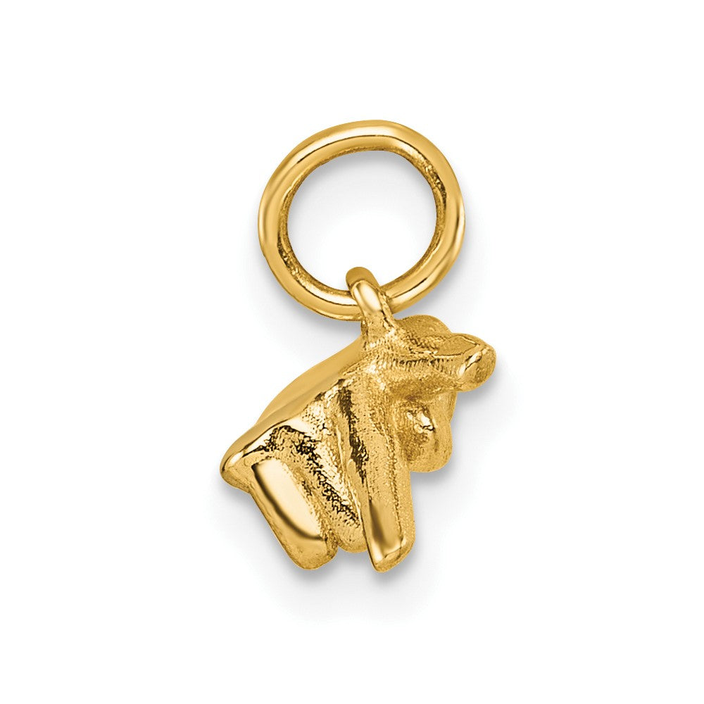 14K Gelbgold American Zeichen Language Alphabet Fingerspelling Zeichen P Anhänger