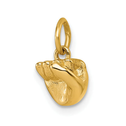 14K Gelbgold American Zeichen Language Alphabet Fingerspelling Zeichen S Anhänger