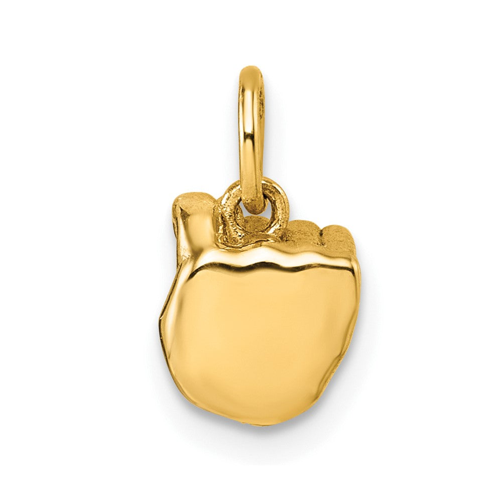 14K Gelbgold American Zeichen Language Alphabet Fingerspelling Zeichen T Anhänger