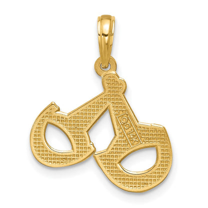 14K Gelbgold Poliert Stirrups Anhänger