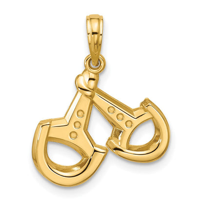 14K Gelbgold Poliert Stirrups Anhänger