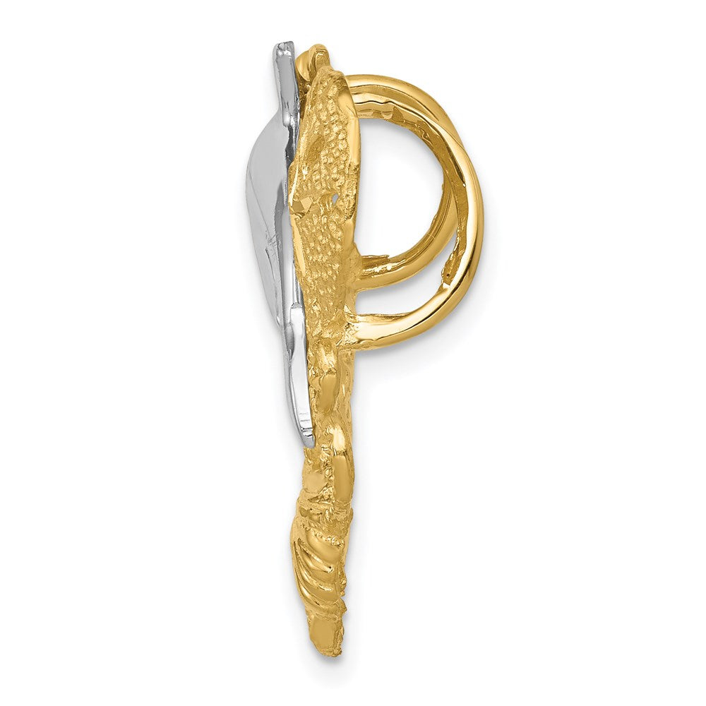 14K Bicolor Gold Meer Leben Passt 5mm/6mm Anhänger