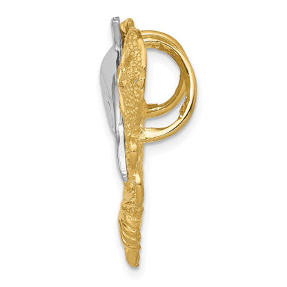 14K Bicolor Gold Meer Leben Passt 5mm/6mm Anhänger