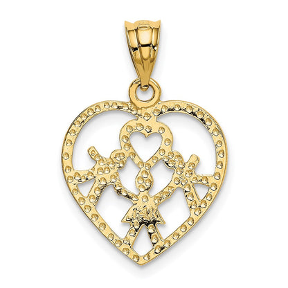 14K Gelbgold Herz Charm