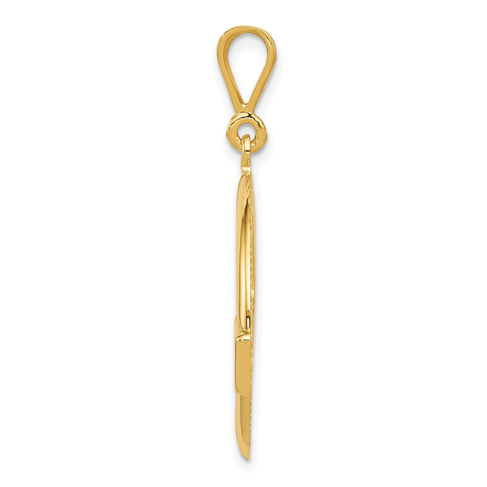 14 Karat Gelbgold Claddagh-Anhänger