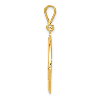 14 Karat Gelbgold Claddagh-Anhänger