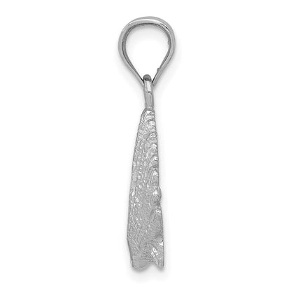 14K Weißgold Muschel-Charm