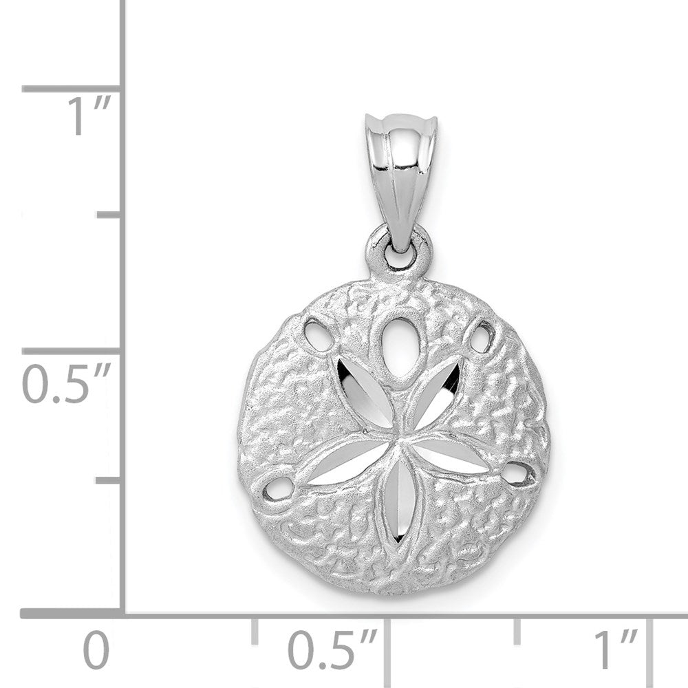14K Weißgold Seedollar-Charm