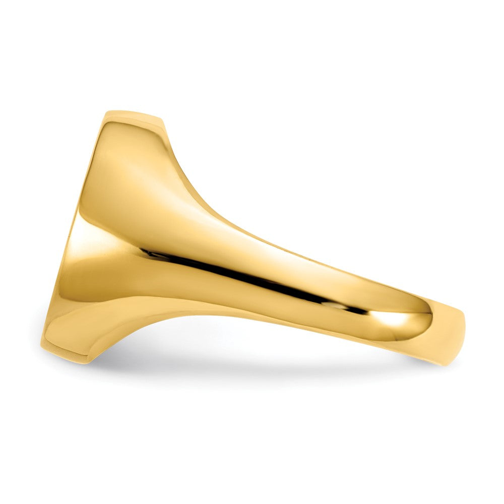 14K Gelbgold Polierter Kreuz-Ring des Ewigen Lebens