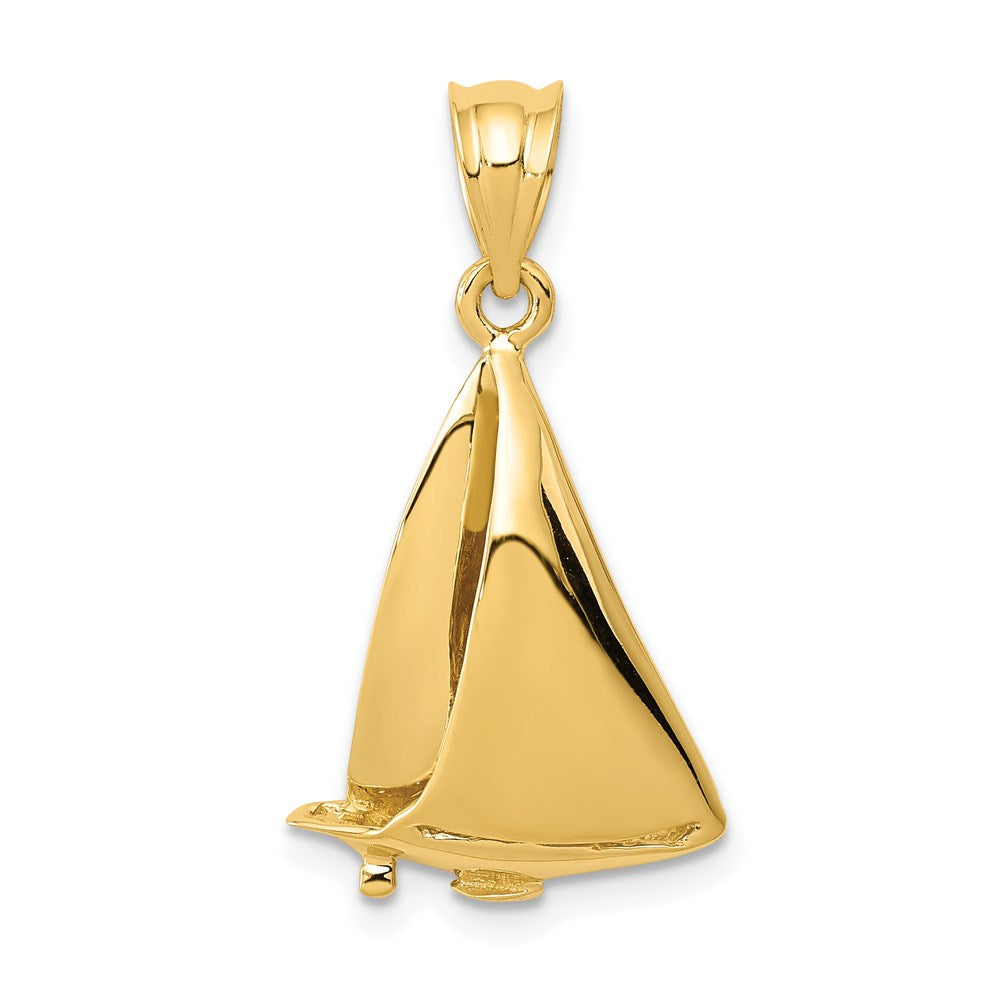 14K Gelbgold Segelboot-Charm