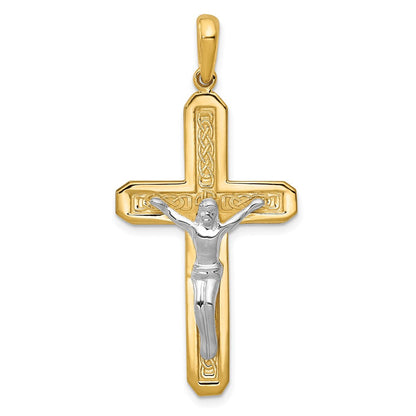 14K Bicolor Gold Kruzifix-Anhänger