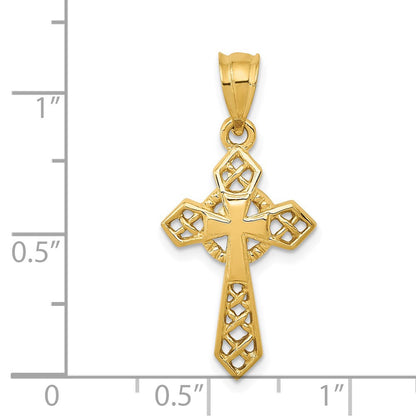 14K Gelbgold Keltisches Kreuz Anhänger