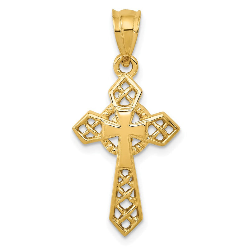 14K Gelbgold Keltisches Kreuz Anhänger