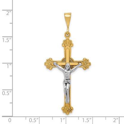 14K Bicolor Gold Kruzifix-Anhänger