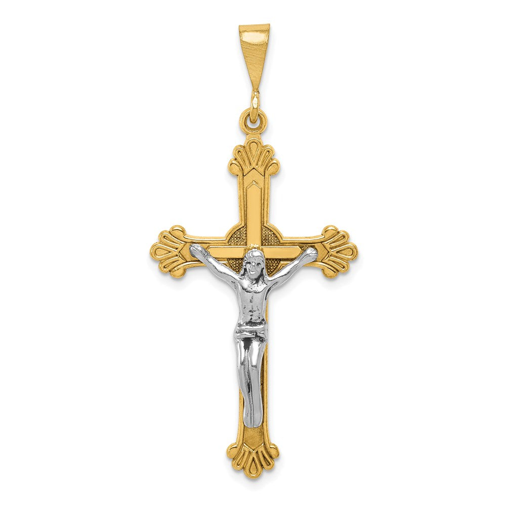 14K Bicolor Gold Kruzifix-Anhänger