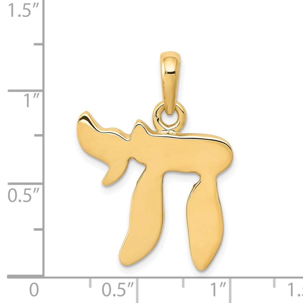 Chai-Anhänger aus 14K Gelbgold