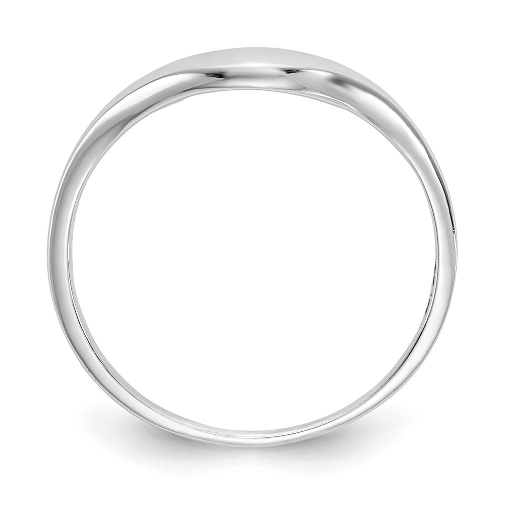 14K Weißgold Ring mit Wirbel-Design