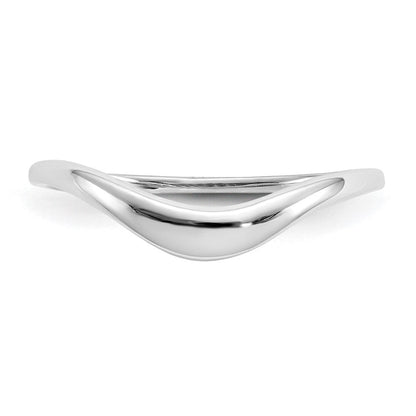 14K Weißgold Ring mit Wirbel-Design